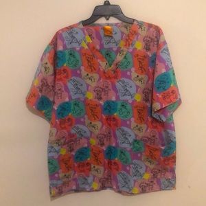 size 1x unknown brand scrub top